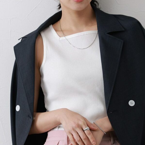 【2BUY300円OFF対象】【スピード配送】【ブラ紐隠し】選べるリブタンクトップ