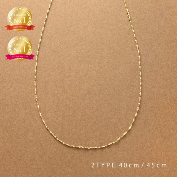 【ゆうパケット送料無料】繊細に煌くチェーンのステンレス製華奢ネックレス